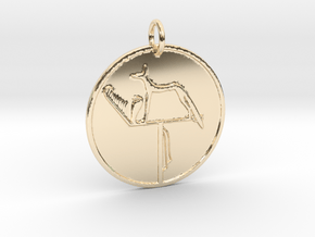 Large Wepwawet Medallion in 14k Gold Plated Brass