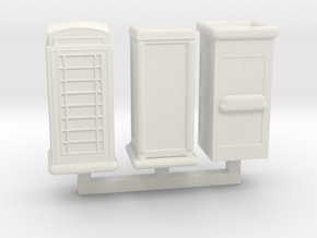 Telephone Booths Sprue  in White Natural Versatile Plastic