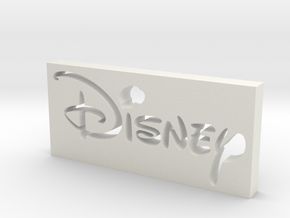 Disney Logo in White Natural Versatile Plastic