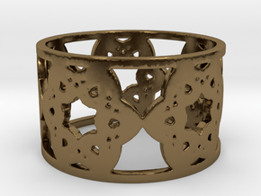 Floral Ring Design - Size 8 in Polished Bronze