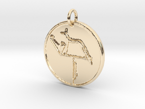 Wepwawet Coin w/loop in 14k Gold Plated Brass