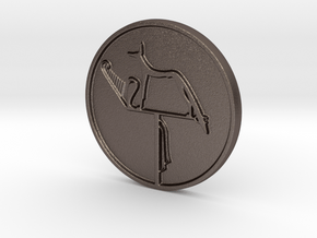 Wepwawet Coin in Polished Bronzed Silver Steel