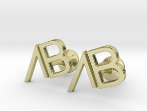 Custom Logo Cufflinks in 18k Gold Plated Brass