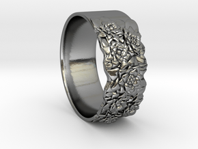 Bouquet Ring in Fine Detail Polished Silver