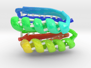 Computationally Designed Top7 Protein in Glossy Full Color Sandstone