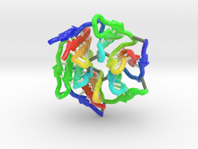 Computationally Designed Pizza2-SR Protein in Glossy Full Color Sandstone