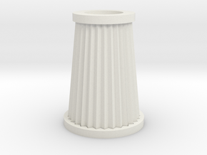 Cone Air Filter in White Natural Versatile Plastic