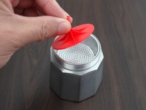 Compact Coffee Tamper in Red Processed Versatile Plastic