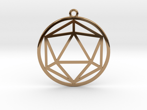 Icosahedron in Polished Brass