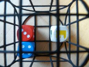 dice-cage! in White Natural Versatile Plastic