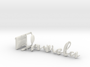 3dWordFlip: Daniela/Wagner in White Natural Versatile Plastic