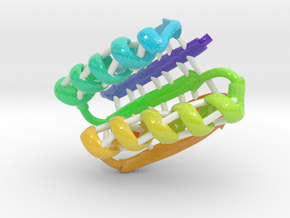 Computationally Designed Protein (Large) in Glossy Full Color Sandstone