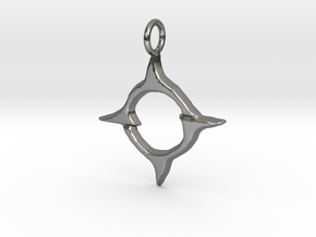 Duality Pendant in Polished Silver