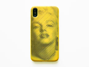 iPhone X/Xs case_Marilyn Monroe in Yellow Processed Versatile Plastic