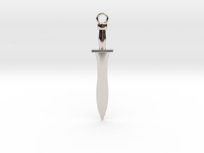 Greek Xiphos Sword Pendant/Keychain in Platinum