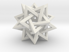 Five Tetrahedra in White Premium Versatile Plastic: Small