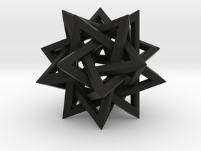 Five Tetrahedra in Black Premium Versatile Plastic: Small