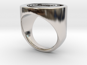 Lancia College Ring inverted V2 in Platinum