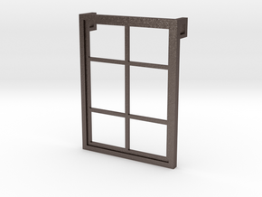 Window - Pendant in Polished Bronzed Silver Steel