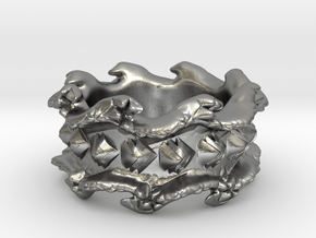 Ocean Wave Ring in Natural Silver: 10.5 / 62.75