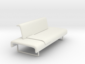 Miniature Cloud Sofa - B&B Italia in White Natural Versatile Plastic: 1:12
