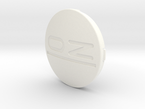 OZ center cap Nabendeckel - OZ Emblem curved in White Processed Versatile Plastic