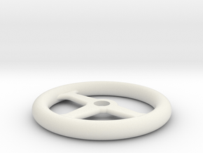 1:10 Scale RC Steering Wheel in White Natural Versatile Plastic