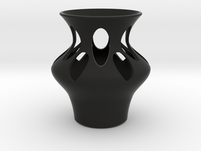 Simple Modern Home and Office Vase in Black Natural Versatile Plastic