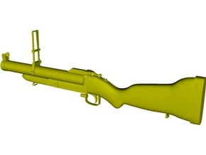 1/10 scale M-79 40mm grenade launcher x 1 in Clear Ultra Fine Detail Plastic