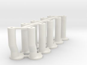 Slot Car universal body mounting posts MIXED in White Natural Versatile Plastic