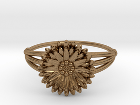 Aster - The Ring of September in Natural Brass