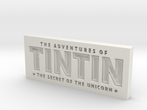 Tintin Logo in White Premium Versatile Plastic