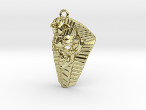 Pharaoh Skull in 18k Gold Plated Brass