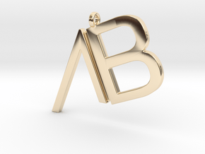 Custom Logo Pendant in 14K Yellow Gold