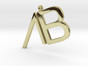 Custom Logo Pendant in 18k Gold Plated Brass