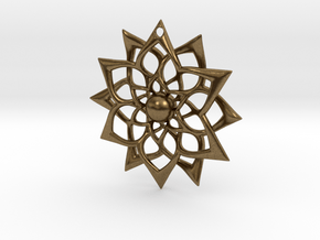 851 Flower Pendant in Natural Bronze