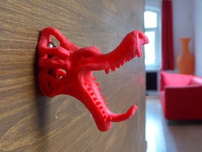 dragon wall hook in Red Processed Versatile Plastic