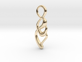 Small drop in 14k Gold Plated Brass