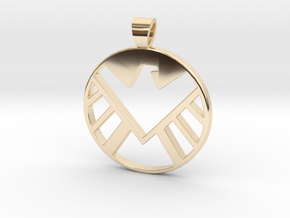Marvel's shield [pendant] in 14k Gold Plated Brass