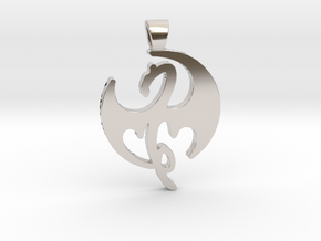Iron Fist [pendant] in Rhodium Plated Brass