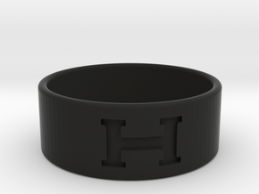 H ring  in Black Premium Versatile Plastic