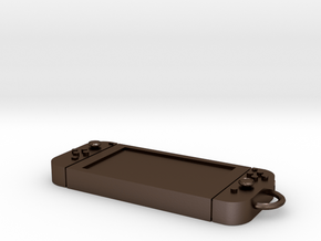 Nintendo Switch keychain in Polished Bronze Steel