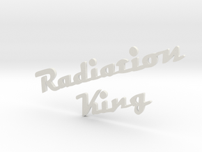radiation king logo 3mm thick in White Natural Versatile Plastic