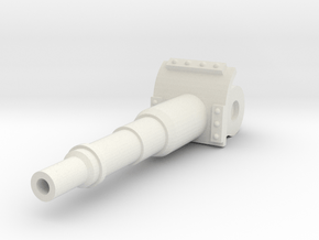 Short 120mm Cannon in White Natural Versatile Plastic