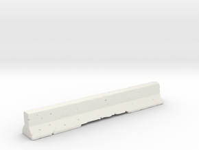 Concrete Road Barrier in White Natural Versatile Plastic