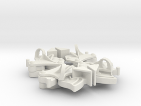 Hopper pocket latches (4) in White Natural Versatile Plastic