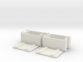 1/10 scale ammunition & grenade MilSpec crates x 2 in White Natural Versatile Plastic
