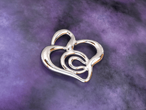 Heart pendant in Polished Silver
