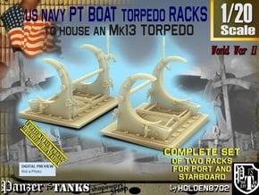 1/20 PT Torpedo Rack TypC in Tan Fine Detail Plastic