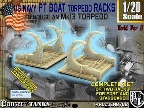 1/20 PT Torpedo Rack TypD in Tan Fine Detail Plastic